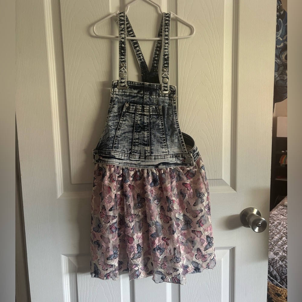 Jordache Denim and Pink Butterfly Kids Overalls